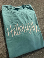 Handlettered Hallelujah Embroidered Shirt