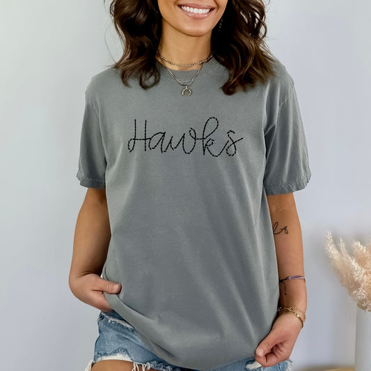 Hawks Faux Stitch DTF Transfer