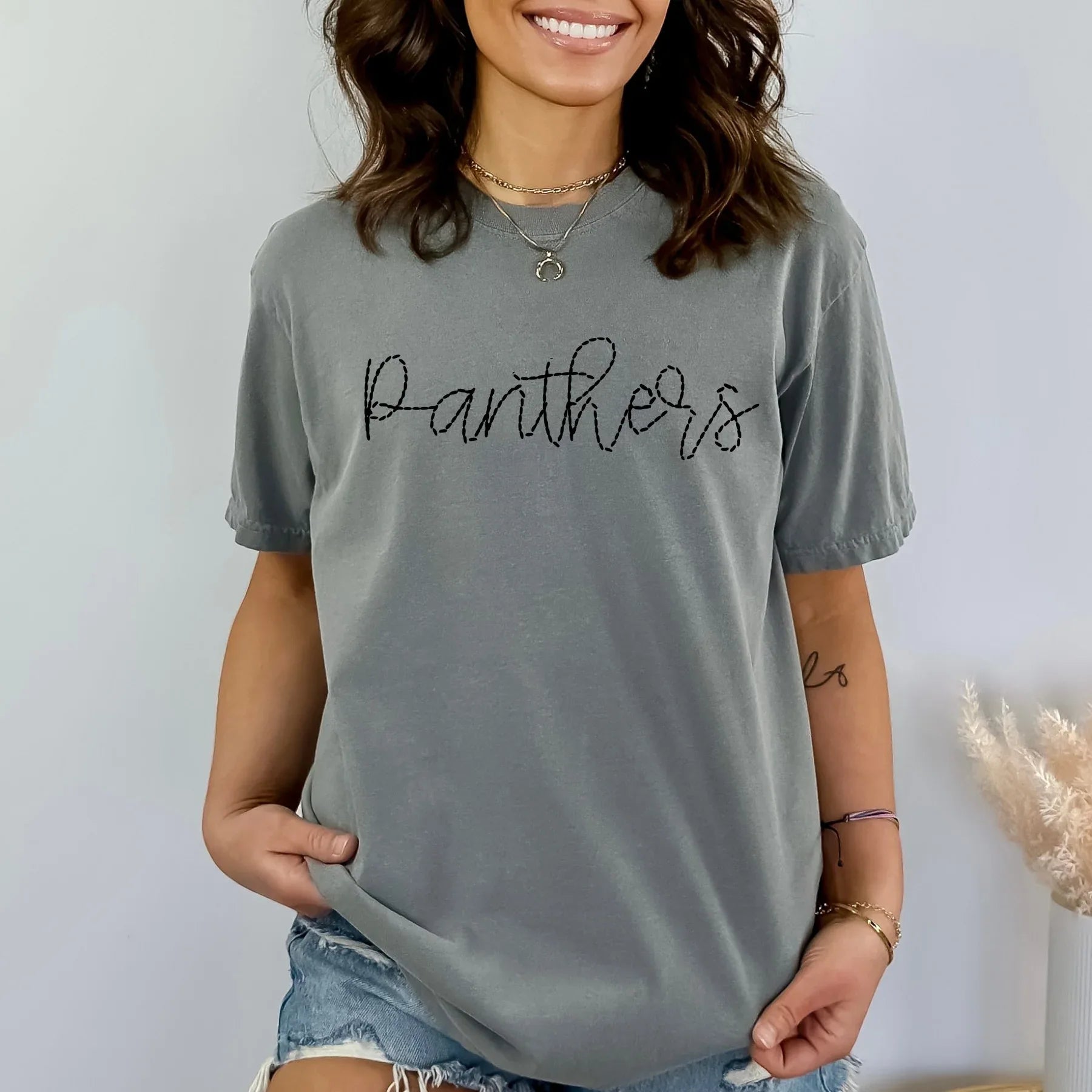 Panthers Faux Stitch DTF Transfer - Merch Girls
