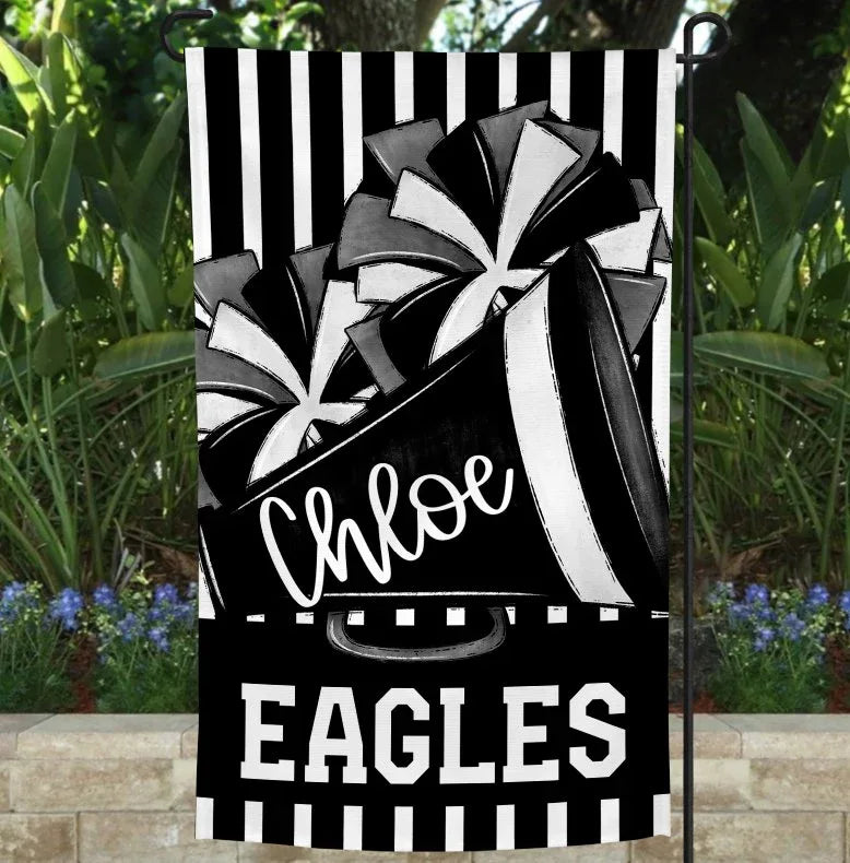 Black Cheer Garden Flag - Merch Girls