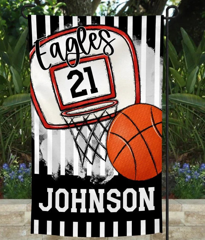 Black Basketball Garden Flag - Merch Girls