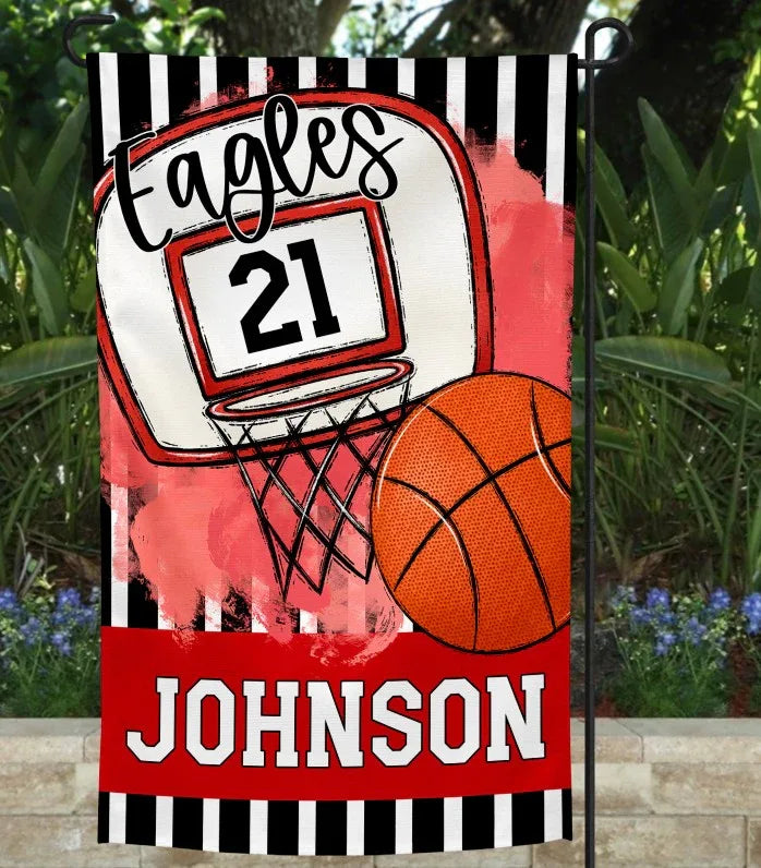 Red Basketball Garden Flag - Merch Girls