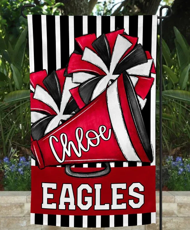 Red Cheer Garden Flag - Merch Girls
