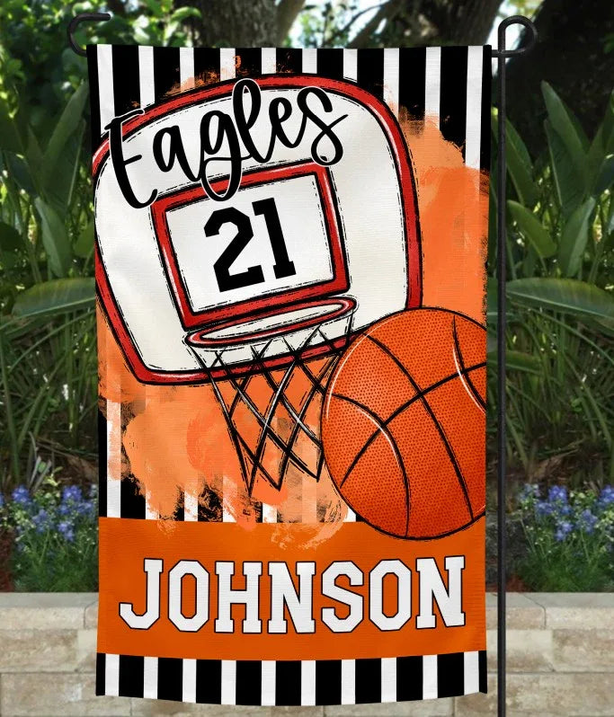 Orange Basketball Garden Flag - Merch Girls