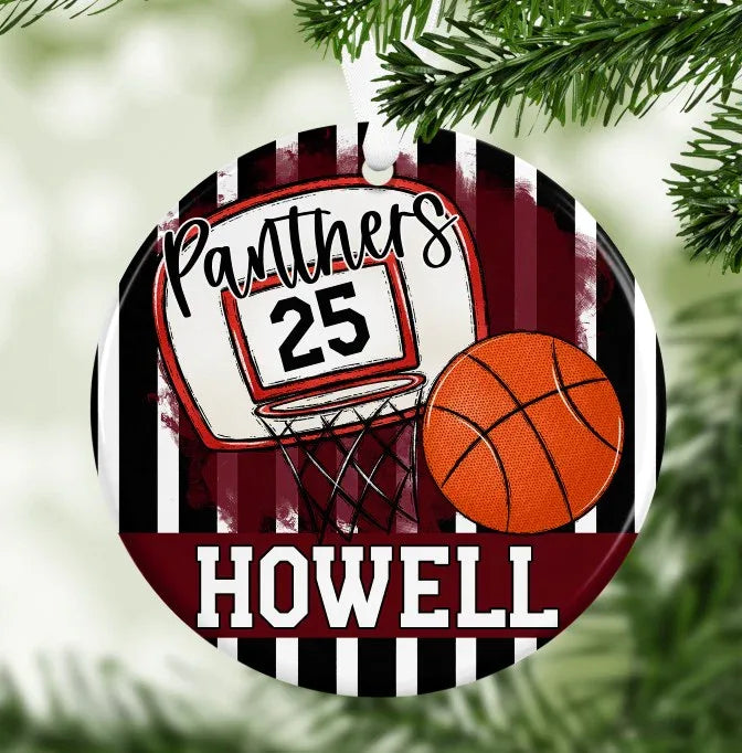 Maroon Basketball Bag Tag/Ornaments/Car Charm - Merch Girls