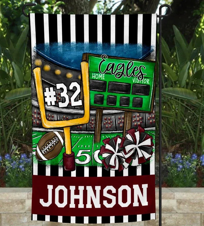Maroon Football Garden Flag - Merch Girls