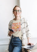 Homeschool Mama Retro Wavy Floral Graphic Tee - Merch Girls