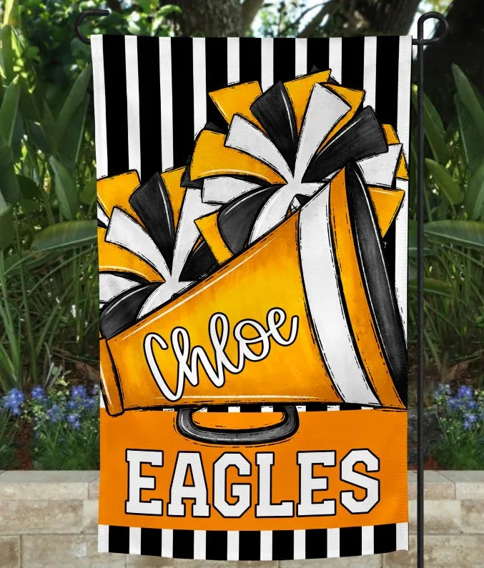 Yellow Gold Cheer Garden Flag - Merch Girls