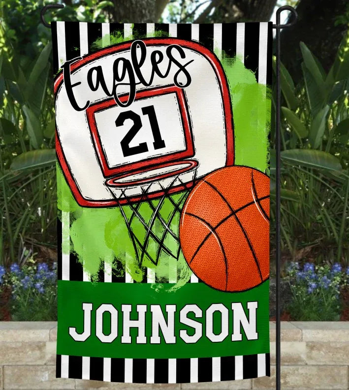 Green Basketball Garden Flag - Merch Girls