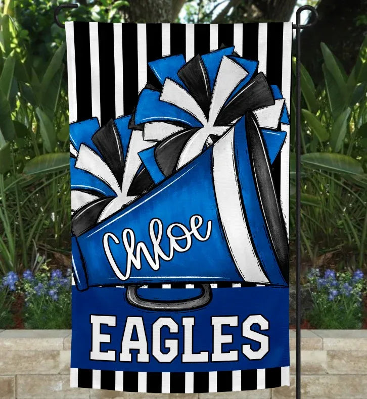 Royal Blue Cheer Garden Flag - Merch Girls
