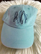 Embroidered Monogram Pigment-Dyed Twill Hat | Quick Ship - Merch Girls