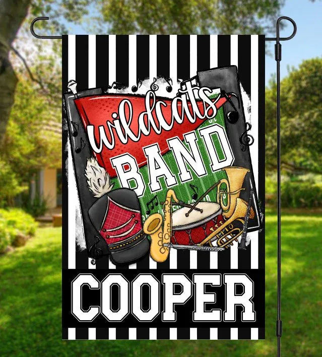 Red Band Garden Flag - Merch Girls