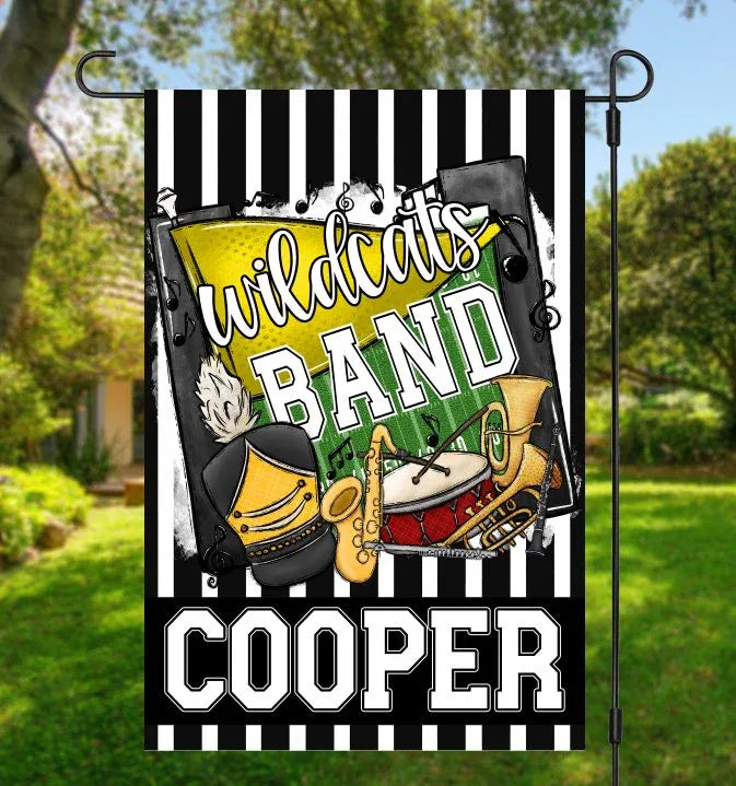 Yellow Band Garden Flag - Merch Girls