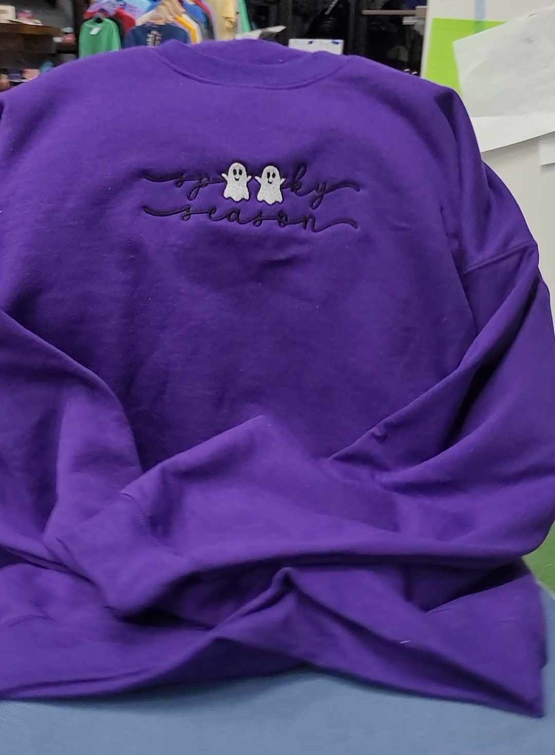 Spooky Season Embroidered Sweatshirt - 2 to 3 week TAT