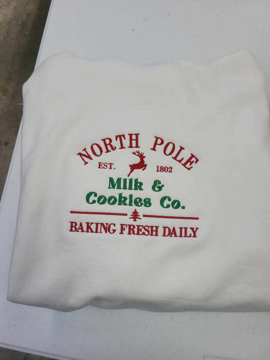 North Pole Cookie Co. Embroidered Sweatshirt or Hoodie