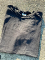 in my bad bitch era script black on black monochromatic Comfort Color embroidered tee - Merch Girls