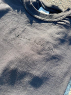 in my bad bitch era script black on black monochromatic Comfort Color embroidered tee - Merch Girls