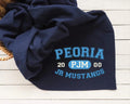 Peoria Jr Mustangs Varsity Mascot School Established Design DTF Transfer - Merch Girls
