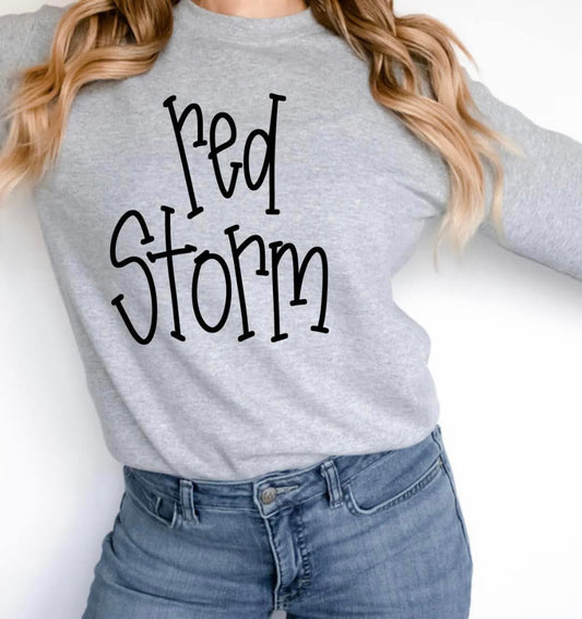 Red Storm Hand Lettered Graphic Tee