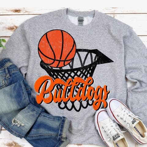 Bulldogs Basketball Hoop DTF Transfer - Merch Girls
