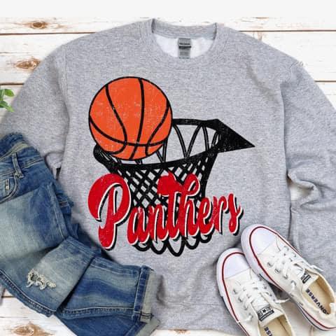 Panthers Basketball Hoop DTF Transfers - Merch Girls