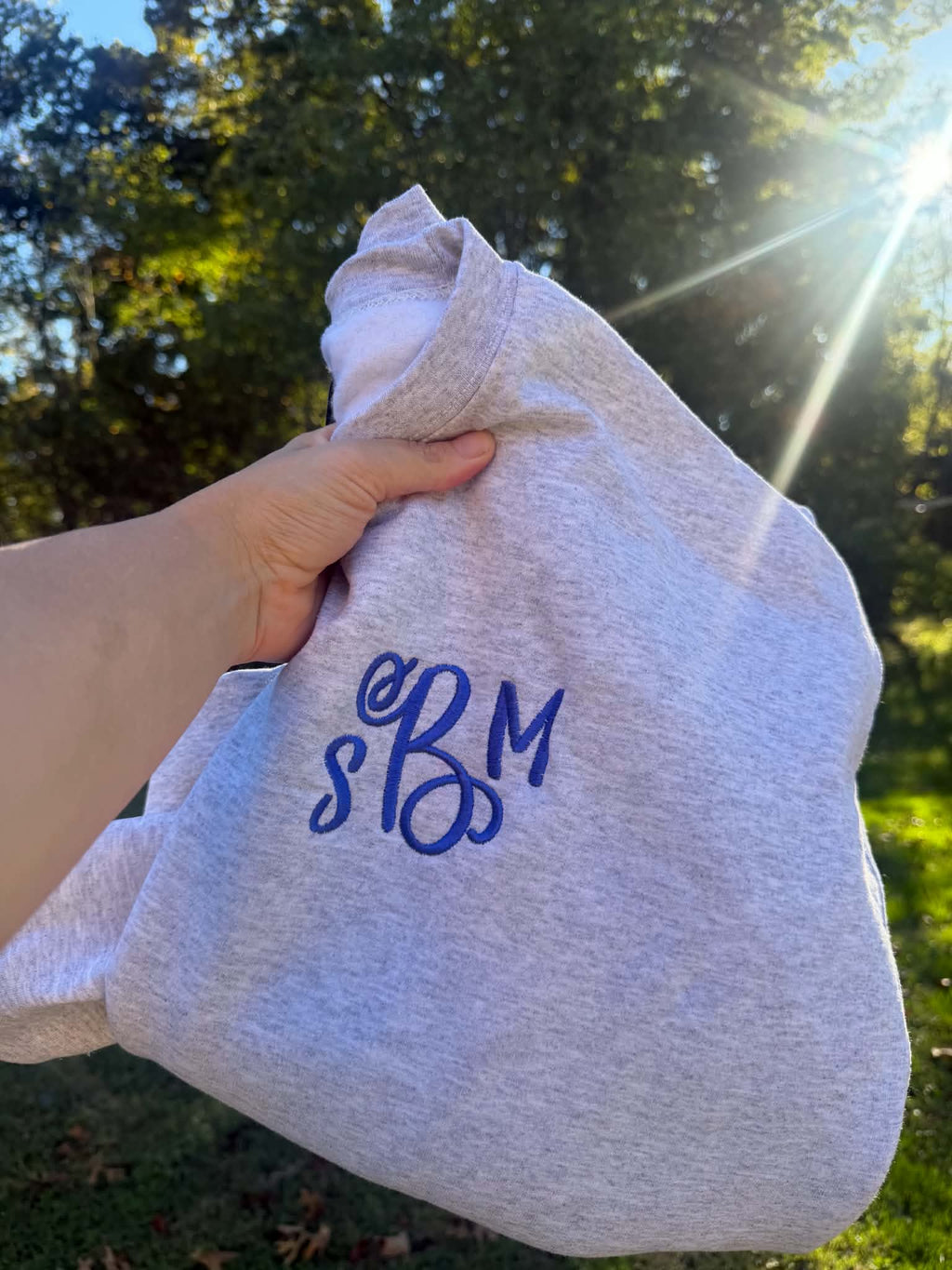 Sassy Swirl Monogram Embroidered Sweatshirt | QUICK SHIP