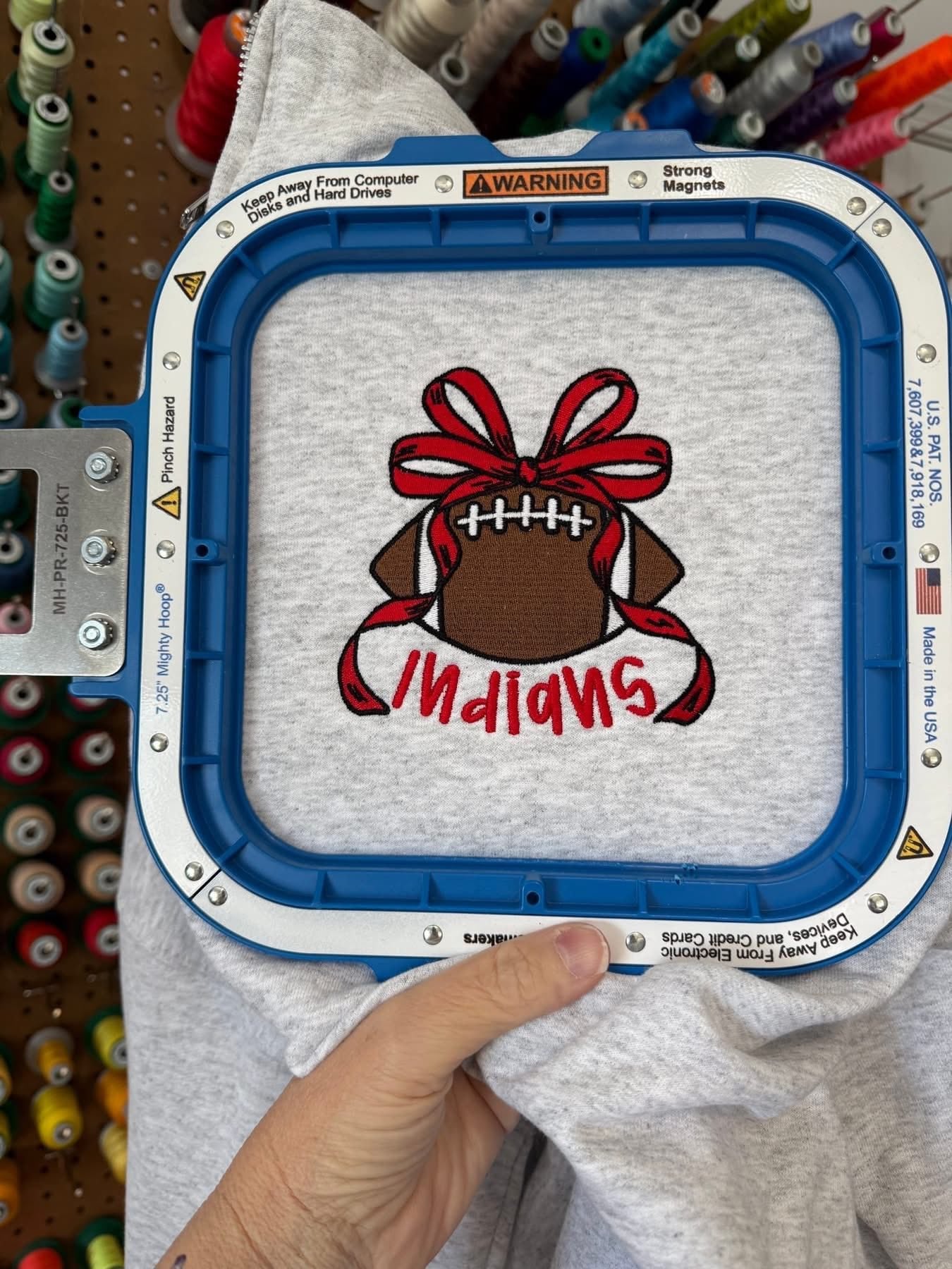 Custom Sport Bow Embroidered Quarter Zip Pullover Sweatshirt