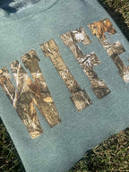 Custom Camo Applique Embroidered Sweatshirt