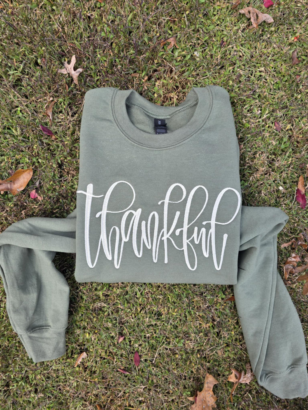 Thankful Embroidered Sweatshirt