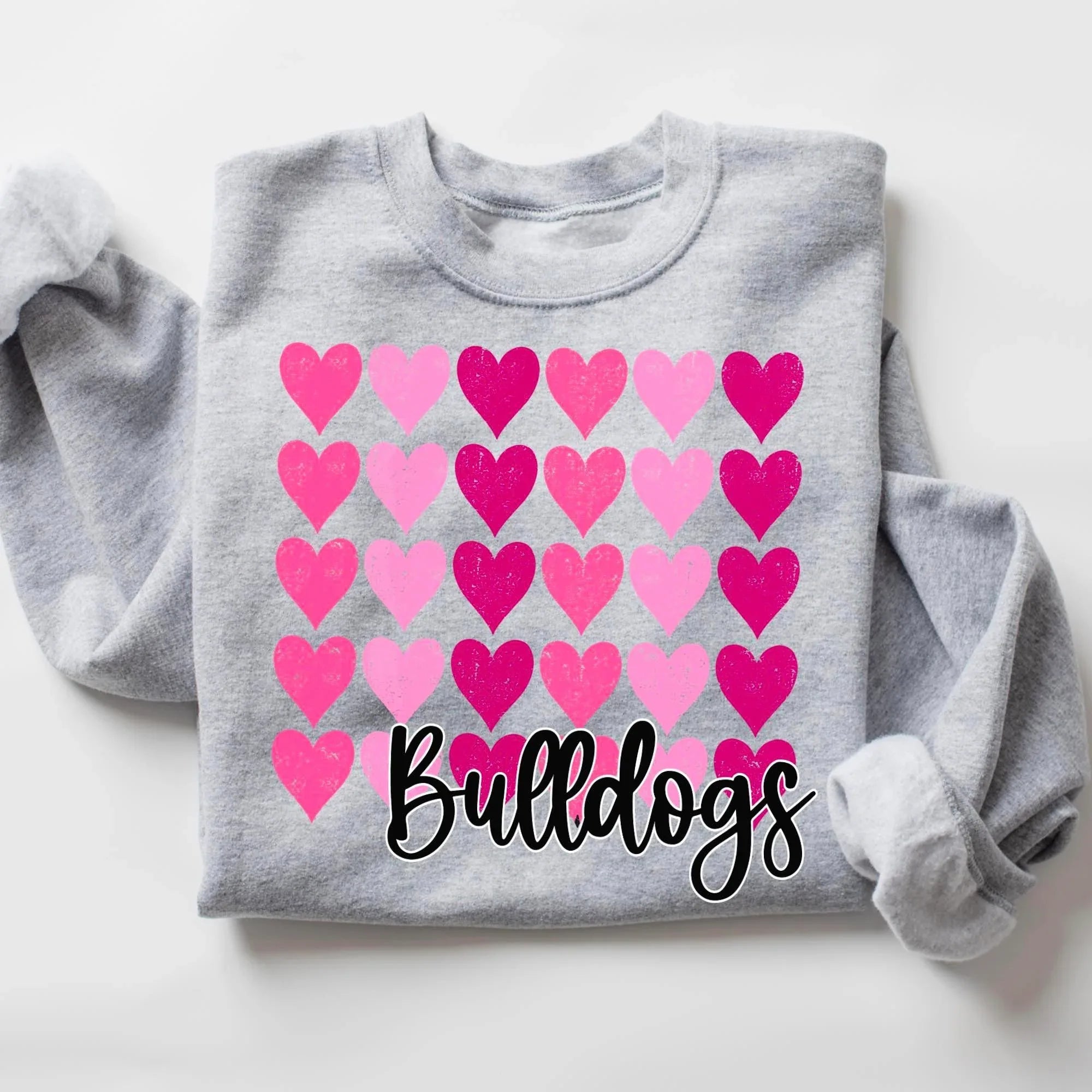 Bulldogs Hearts DTF Transfer - Merch Girls