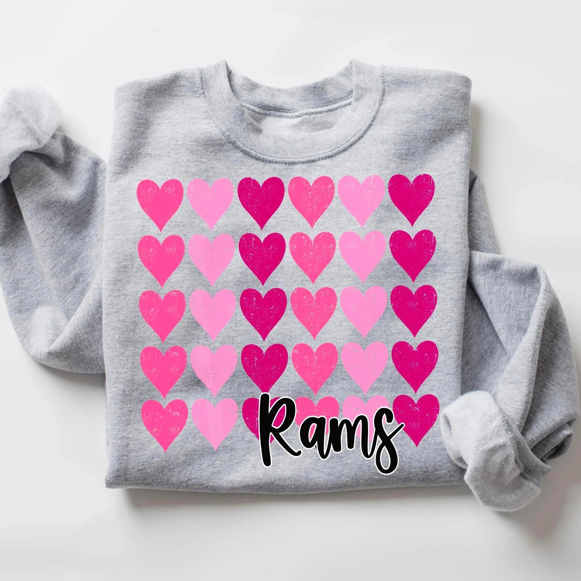 Rams Hearts DTF Transfer - Merch Girls