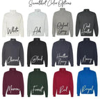 Custom Liberty Mascot or Title Embroidered Quarter Zip Unisex Fleece Pullover - Merch Girls
