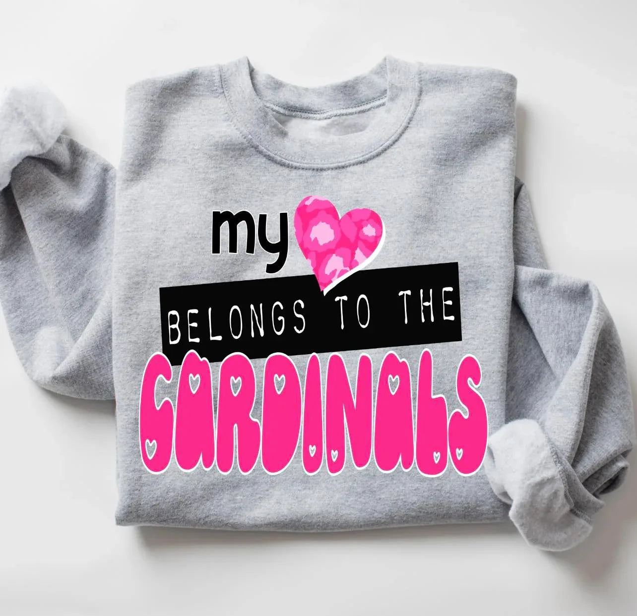 My Heart Belongs To The Cardinals DTF Transfer - Merch Girls