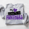 My Heart Belongs To The Panthers DTF Transfer - Merch Girls
