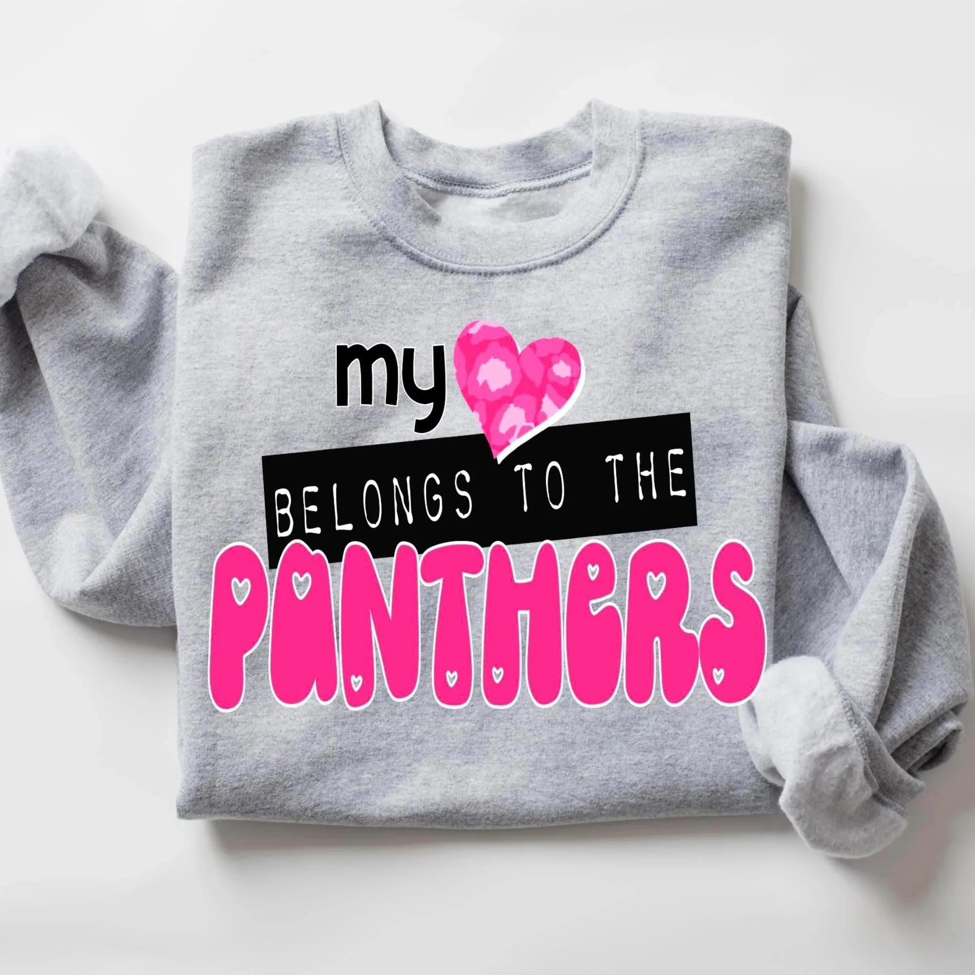 My Heart Belongs To The Panthers DTF Transfer - Merch Girls