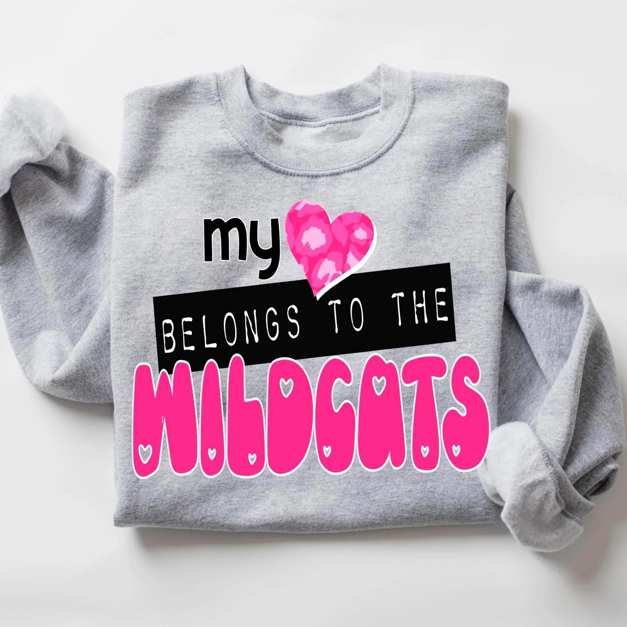 My Heart Belongs To The Wildcats DTF Transfer - Merch Girls