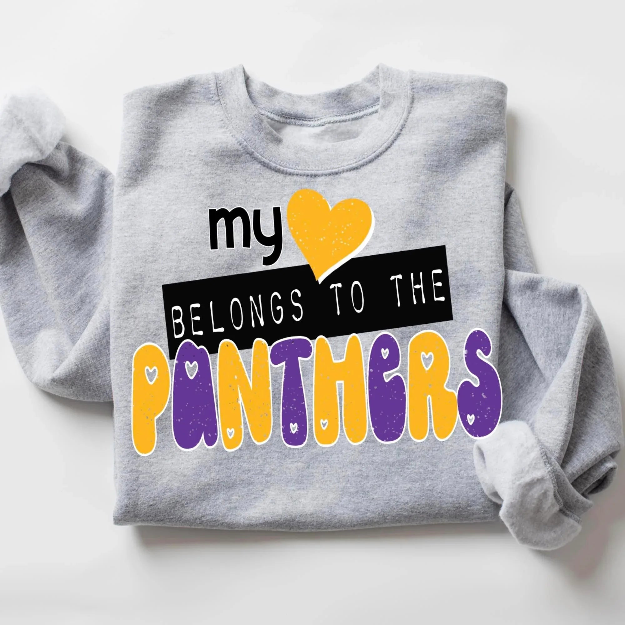 My Heart Belongs To The Panthers DTF Transfer - Merch Girls