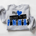 My Heart Belongs To The Panthers DTF Transfer - Merch Girls