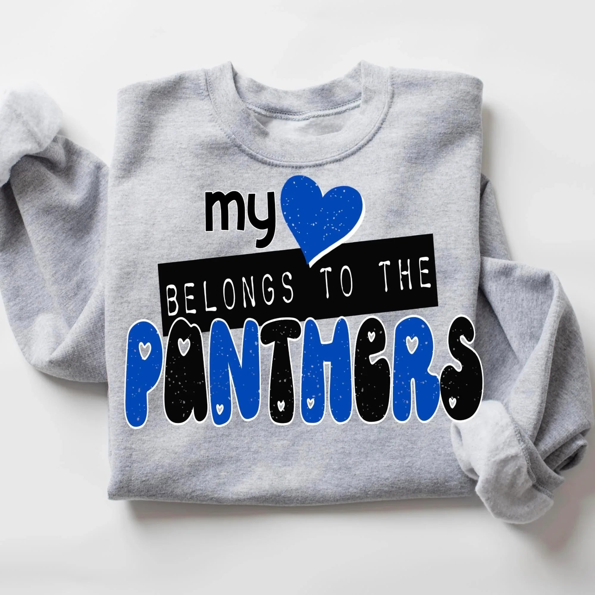 My Heart Belongs To The Panthers DTF Transfer - Merch Girls