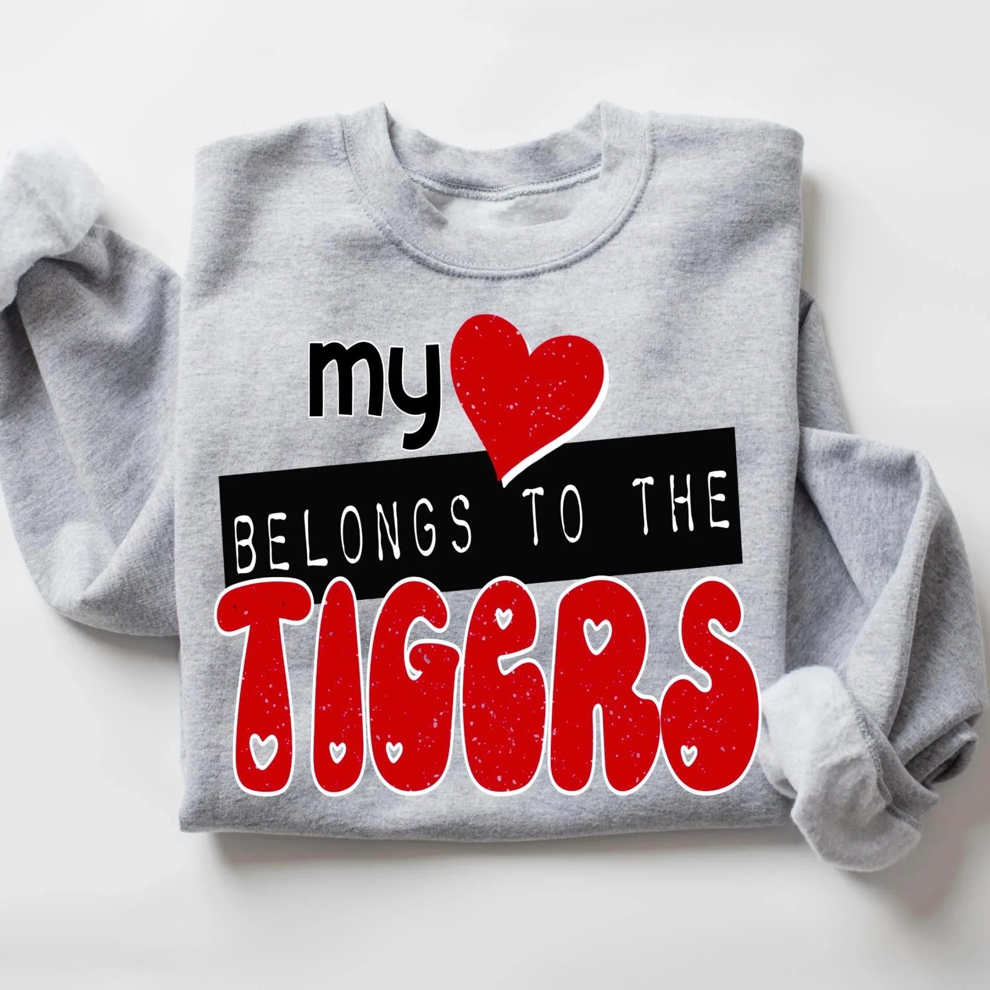 My Heart Belongs To The Tigers DTF Transfer - Merch Girls