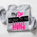 My Heart Belongs To The Lions DTF Transfer - Merch Girls