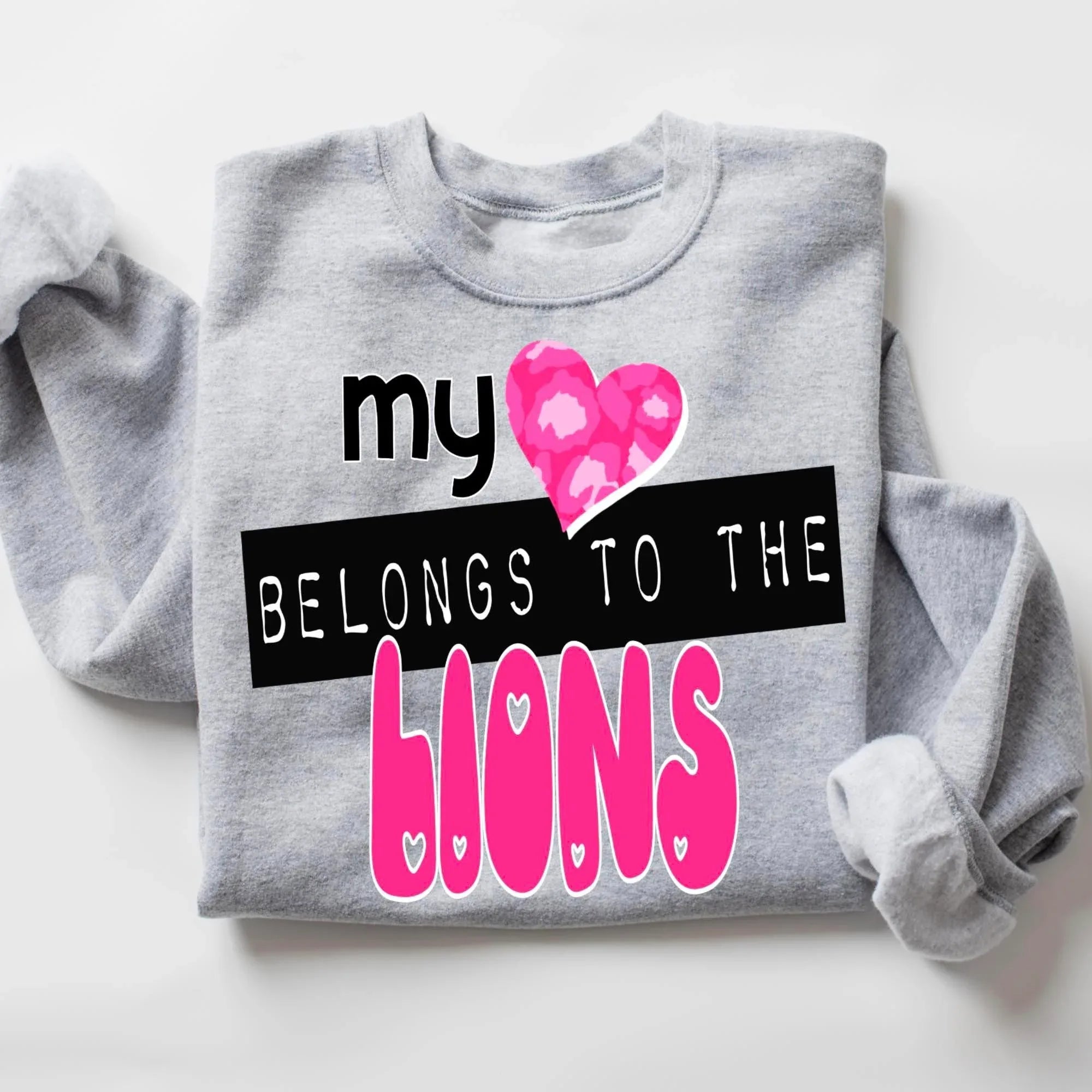 My Heart Belongs To The Lions DTF Transfer - Merch Girls