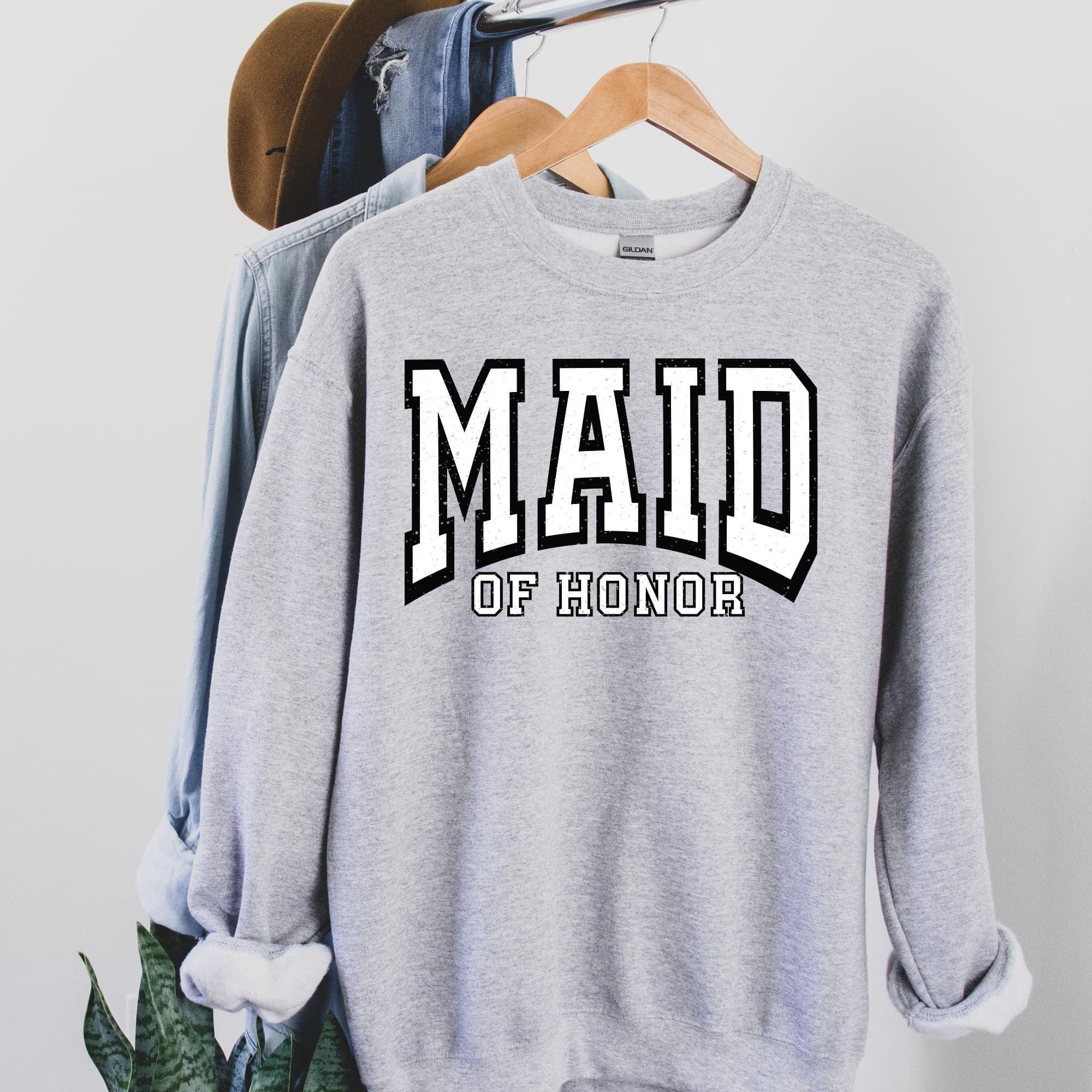 Maid of Honor Varsity DTF Transfer - Merch Girls