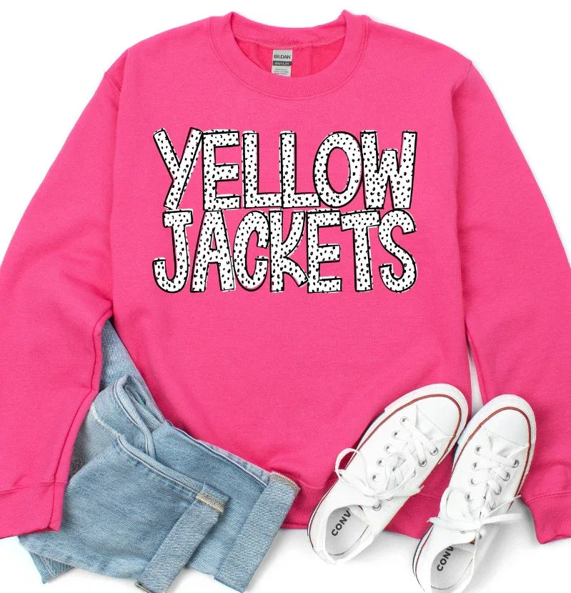 Yellow Jackets Dalmatian Doodle DTF Transfer - Merch Girls