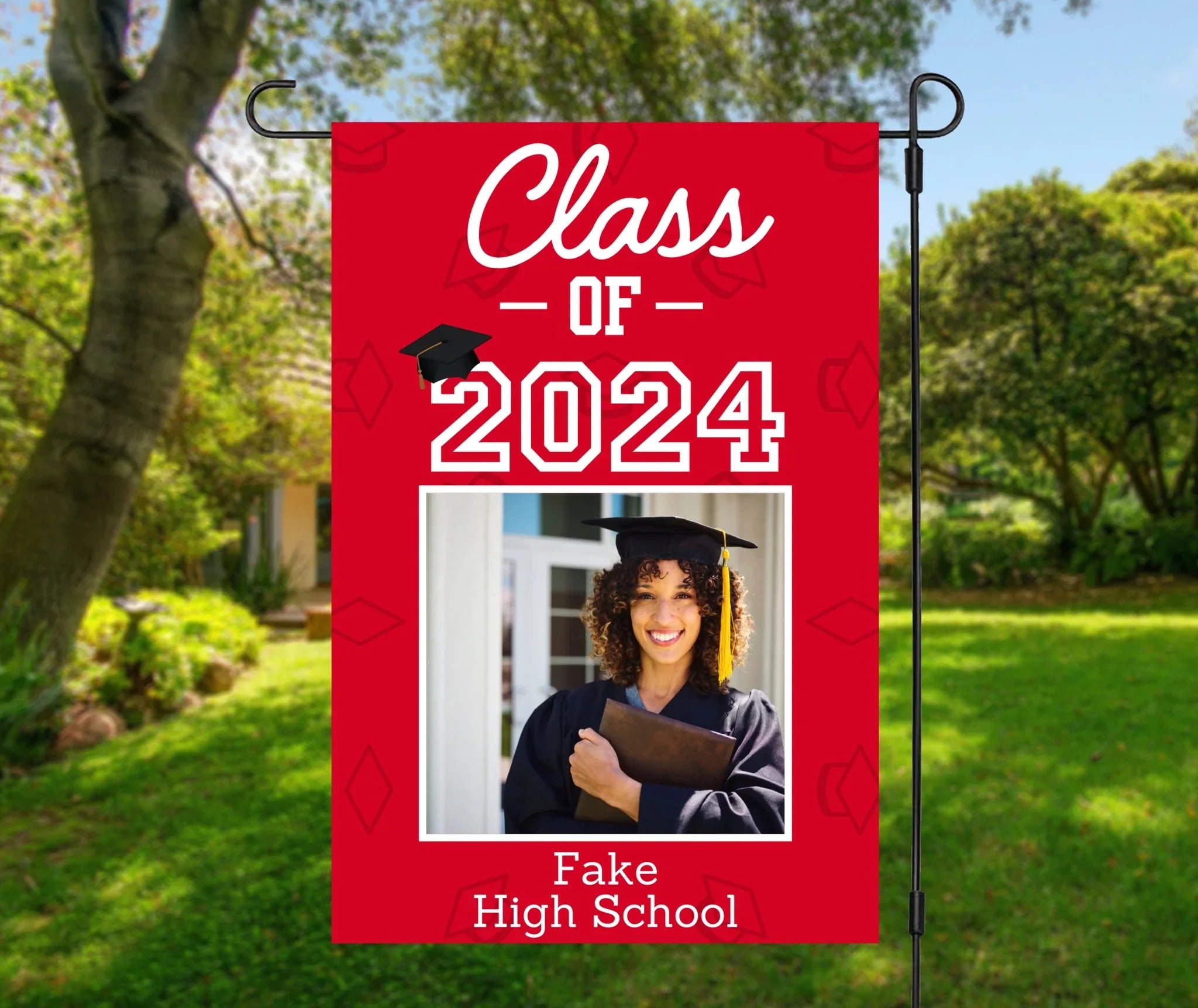 Class of 2024 Senior Single Photo Garden Flag - Merch Girls