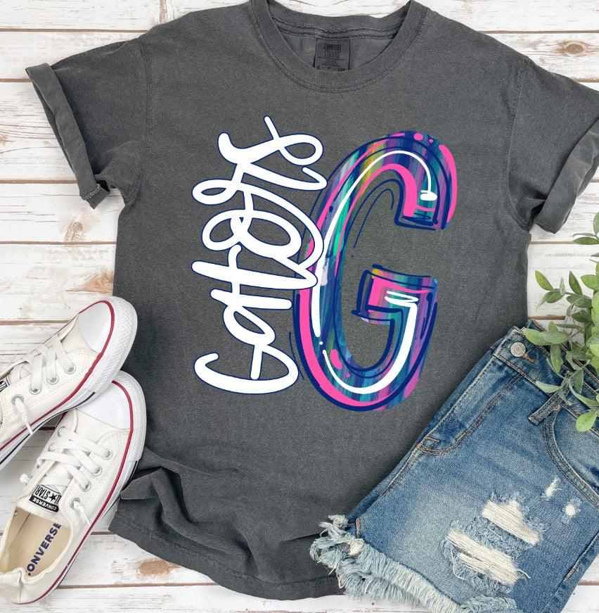 Gators Splatter Painted Mascot DTF Transfer DTF Transfer - Merch Girls