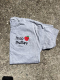 Embroidered Left Chest Custom Name with Apple | Teacher Gift | QUICK SHIP - Merch Girls