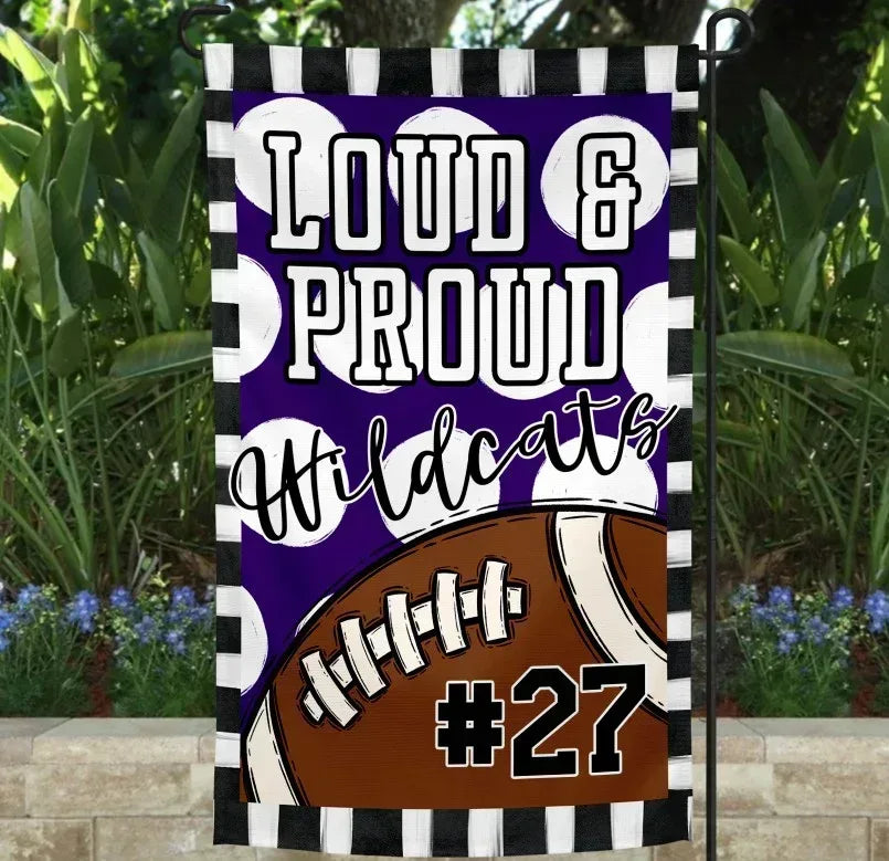 Loud & Proud Football Garden Flag - Merch Girls