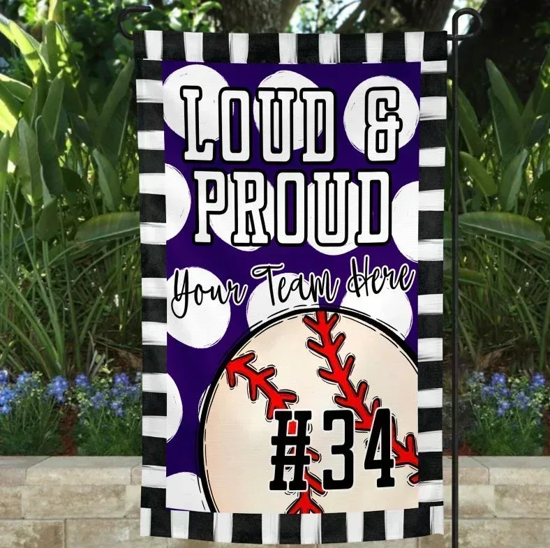 Loud & Proud Baseball Garden Flag - Merch Girls