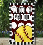 Loud & Proud Softball Garden Flag - Merch Girls